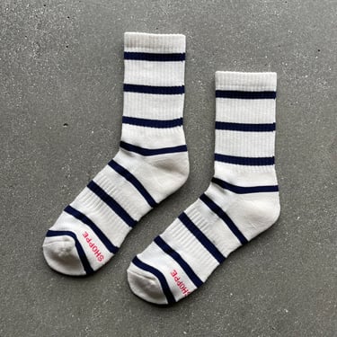 Le Bon Shoppe - Striped Boyfriend Socks - Sailor Stripe