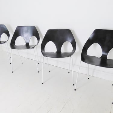 Set Of 4 Vintage Bentwood ' Jason ' Dining Chairs  By Frank Guille For Kandya 
