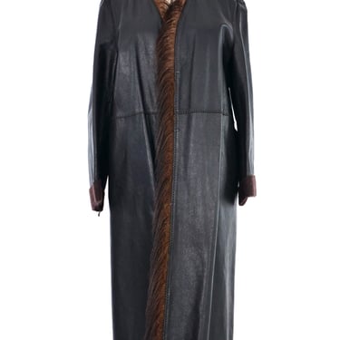 Marni Fur Trim Leather Duster