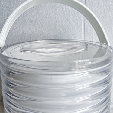 Lucite Space Age Ice Bucket vintage mid century acrylic 