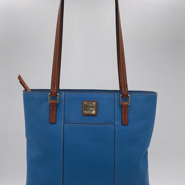Vintage Lexington Pebbled Leather Tote in Azure by Dooney & Bourke 