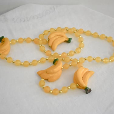 Vintage Banana Bead Necklace 