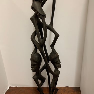 1970s Trike Wood Shetani Makande Sculpture 