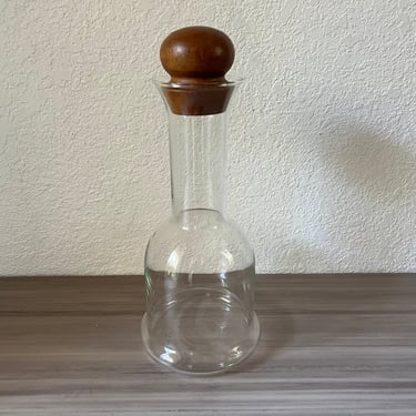 Vintage Dansk Denmark Glass Decanter with Teak Stopper – Gunnar Cyren for Dansk 