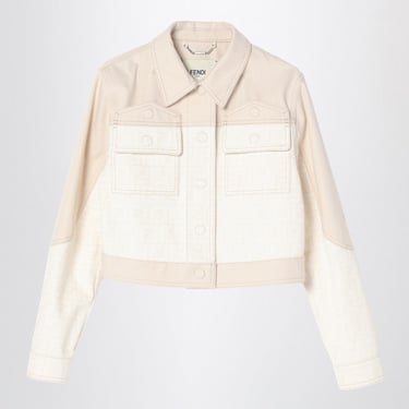 Fendi White Ff Denim Jacket Women