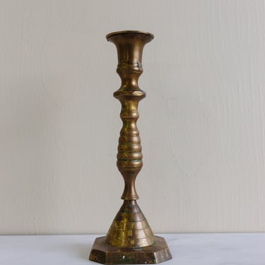 vintage French brass candlestick