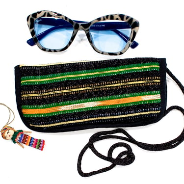 Deadstock VINTAGE: 1980s - Native Guatemala Eyeglass Pouch - Native Textile - Sunglasses Holder - Pouch - Fabric Bag - SKU 1-C2-00029747 