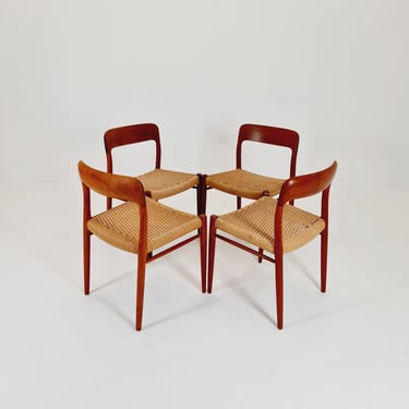 MidCentury Danish Teak Dining Chairs Niels O.Moller, 1960s, set of 4 