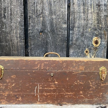 Vintage Tool Box -- Wood Tool Box -- Wooden Tool Box -- Vintage Carpenter Toolbox -- Wooden Toolbox -- Antique Toolbox -- Tool Box Wood 