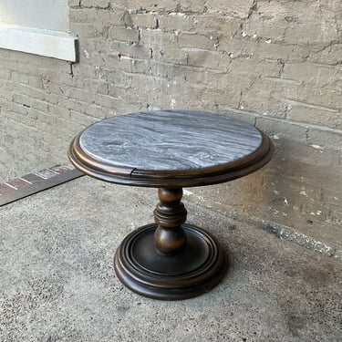 Vintage Marble Top Mahogany Cocktail Table