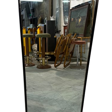 Vintage Italian wall mirror from the 1960s, with wood Frame