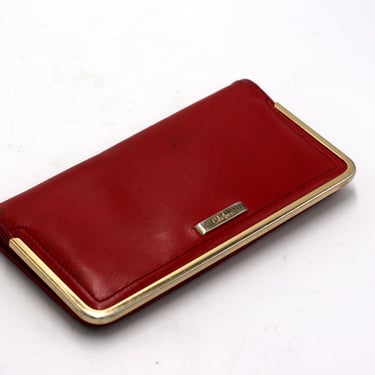 vintage Cole Haan red leather billfold 