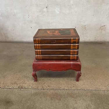 Faux Book Side Table With Storage