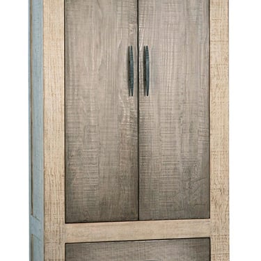 87”  Tall Solid Reclaimed Wood Cabinet with Hand Forged Hardware from Terra Nova Designs Los Angeles 