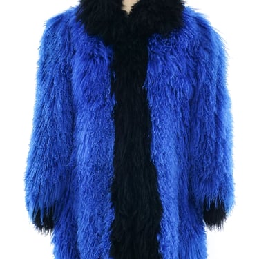 Electric Blue Mongolian Fur Chubby