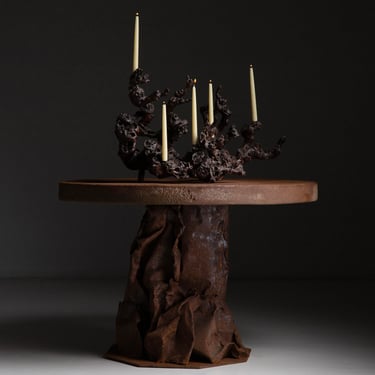Burl Root Candelabra / Sculptural Metal Centre Table