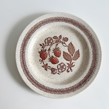 Wild Strawberry & Cottage Homespun Stonecast by Churchill: Plates, Bowls England Vintage 2000s 