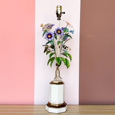 Granny Chic Tole Floral Lamp