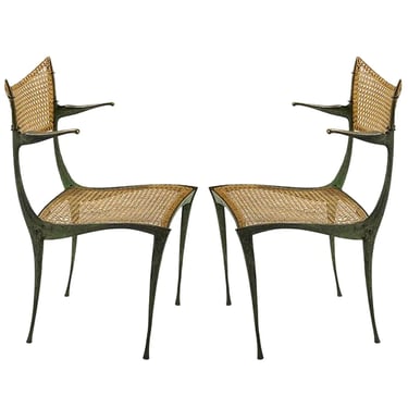 Pair of bronze Gazelle chairs Dan Johnson