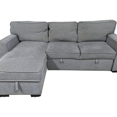 Gray Pullout Couch With Storage Chaise