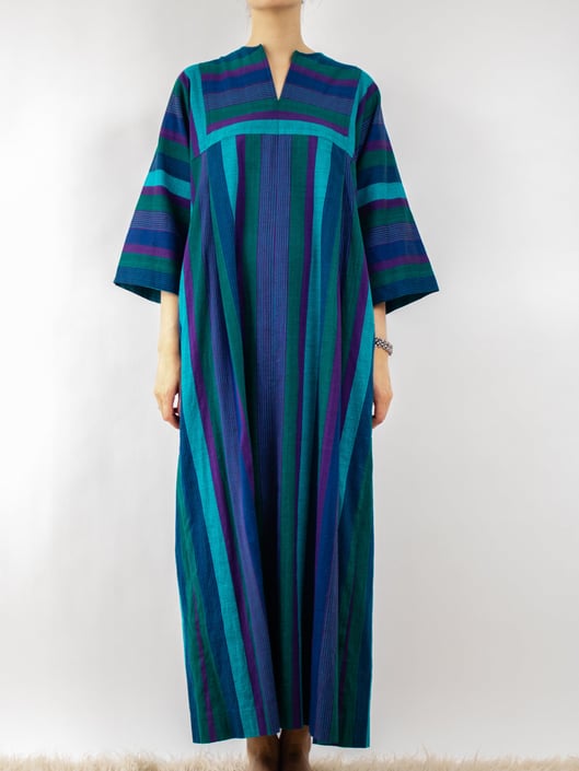 1970's 'designs by pj' kaftan dress
