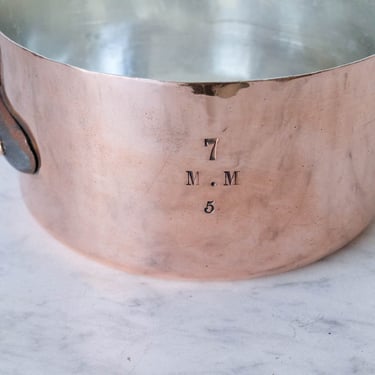 Stamped Vintage Copper Pot