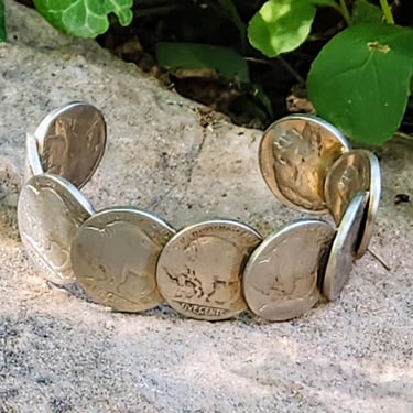 Genuine Buffalo Nickel Cuff Bracelet~Vintage Southwest Jewelry~Gifts for Her 