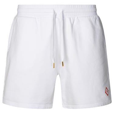 Casablanca Man White Organic Cotton Bermuda Shorts