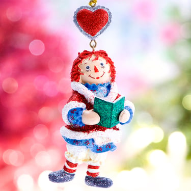 VINTAGE: 2000 - Raggedy Ann and Andy Glitter Christmas Ornament - The Danbury Mint - Collectors Ornaments  - SKU 00034960 