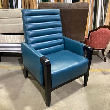 Blue Channel Tufted Armchair (2 Available)