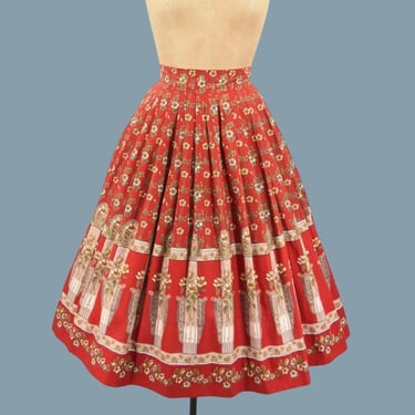 1950s Boulevard Bloom novelty skirt 