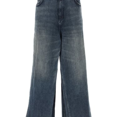 Balenciaga Man Denim Wide-Leg Double Front Jeans