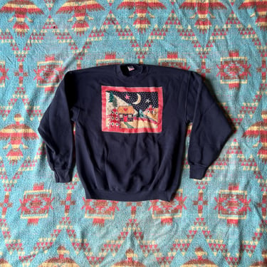 Vintage 1990s Winter Scene Grandmas Sweatshirt 