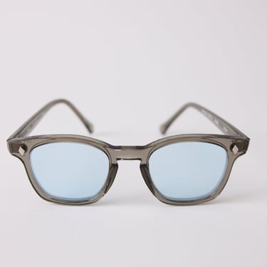 QMC Customized Safety Glasses Grey Frames with Blue Lenses 