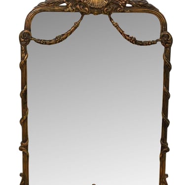 Antique Gilt Wood Swag Mirror