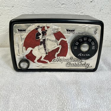 1950s Hopalong Cassidy Arvin Radio 441T in Black, Elec Restored 