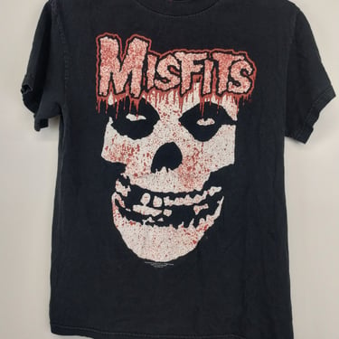 S 00s Cinder Block the Misfits Skull Face T-Shirt Cotton Black 1990s 2000s Danzig Band T Tour Sweatshirt 