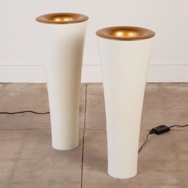 Pair of IKEA Postmodern "Fackla" Floor Lamps 