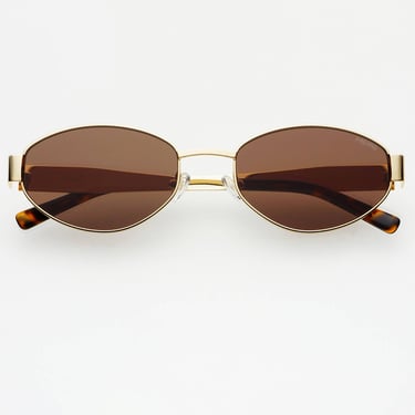 Soho Oval Sunglasses - Gold / Brown