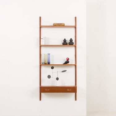 Entry teak wall unit in Poul Cadovius style, Denmark 1960s 