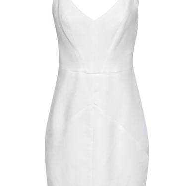 Black Halo - White Sleeveless Mini Sheath Dress Sz 8