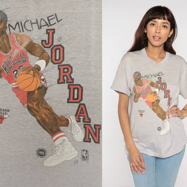 Chicago Bulls Michael Jordan #23 Nba Great Player Throwback White