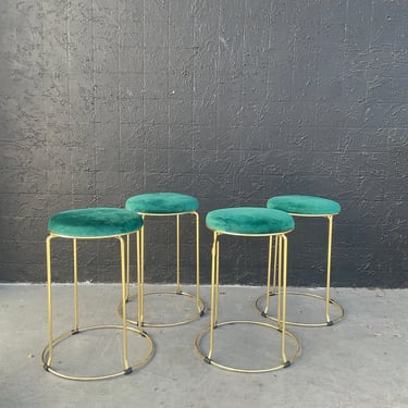 Emerald Green Velvet Stools