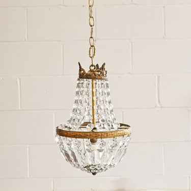 vintage french empire style crystal and ormolu chandelier