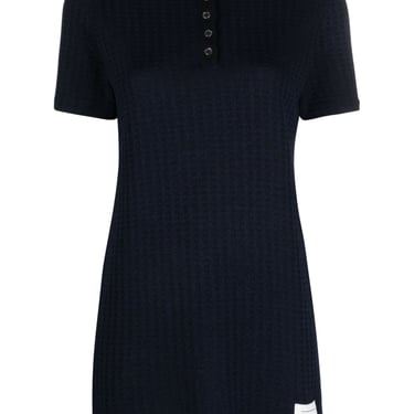 Thom Browne Women Short Sleeve Jacquard Polo Dress