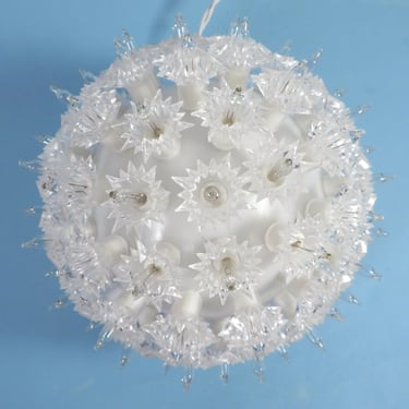 Vintage Light Up Christmas Ball - Clear Lighted Starlight Christmas Sphere. 