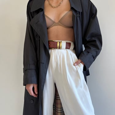 Vintage Shadow Cotton Blend Trench Coat