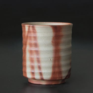 Bizen Ware Tea Cup with Hidasuki Markings - Japanese Wood-fired Pottery 