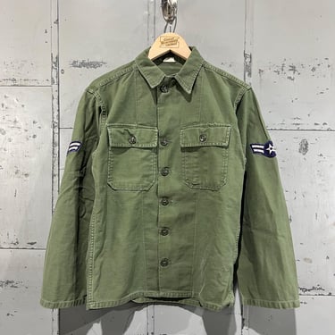 Vintage 60's OG-107  First pattern Shirt Fatigue Button Up Shirt- Vietnam War(Army Green) Type 1 Air Force 