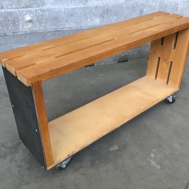 Custom Ash & Steel Rolling Bench (Seattle)